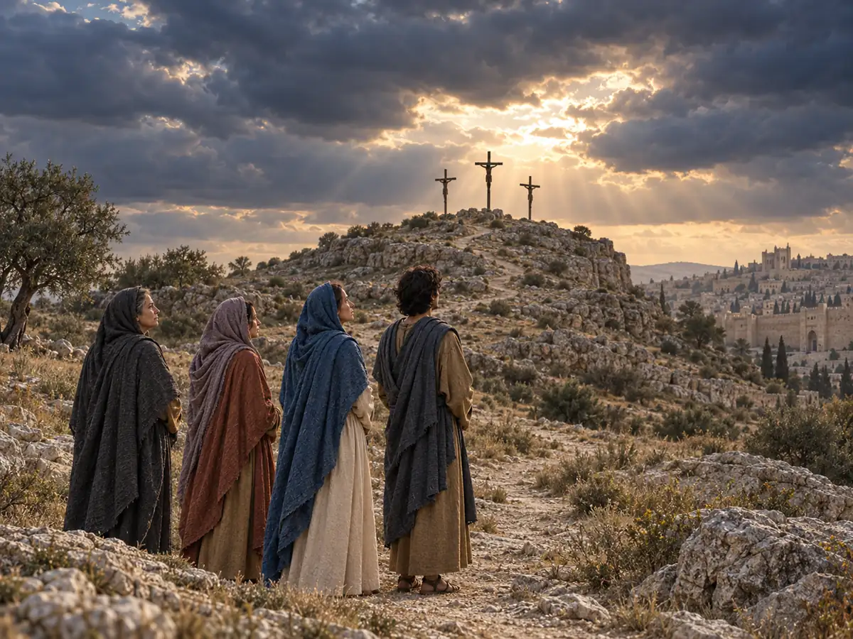 The death of Jesus on the cross: an artistic recreation