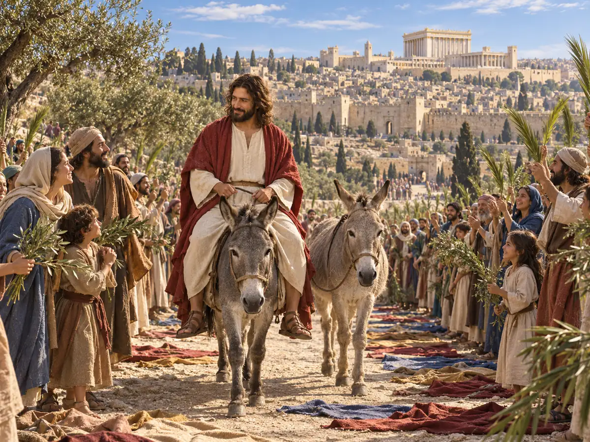 The entry into Jerusalem: an artistic recreation