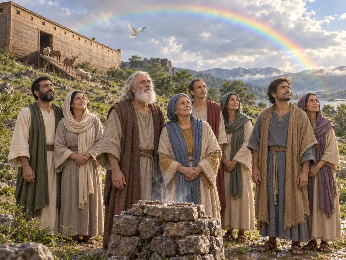 Noah and the ark: an artistic recreation