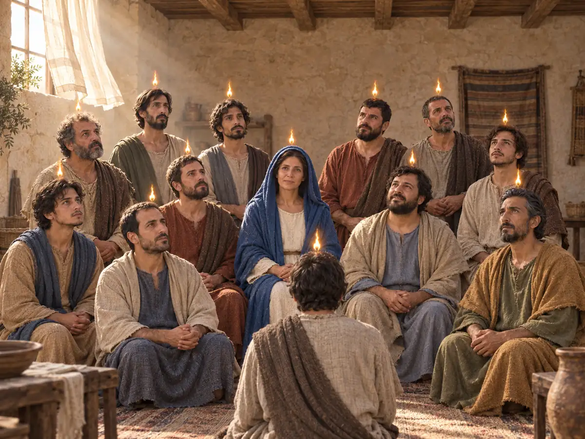 The Descent of the Holy Spirit, an artistic recreation