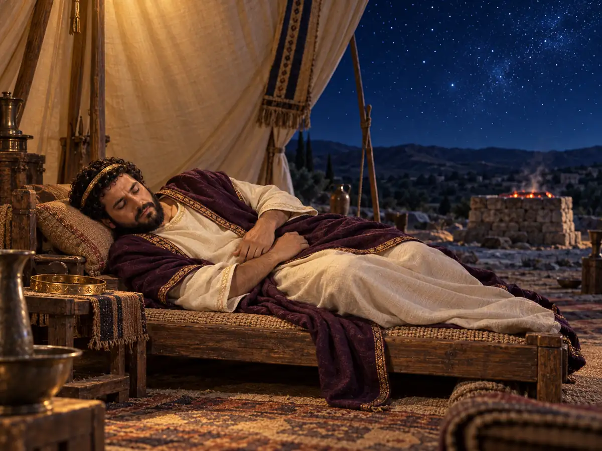 Solomon asks for wisdom: an artistic recreation