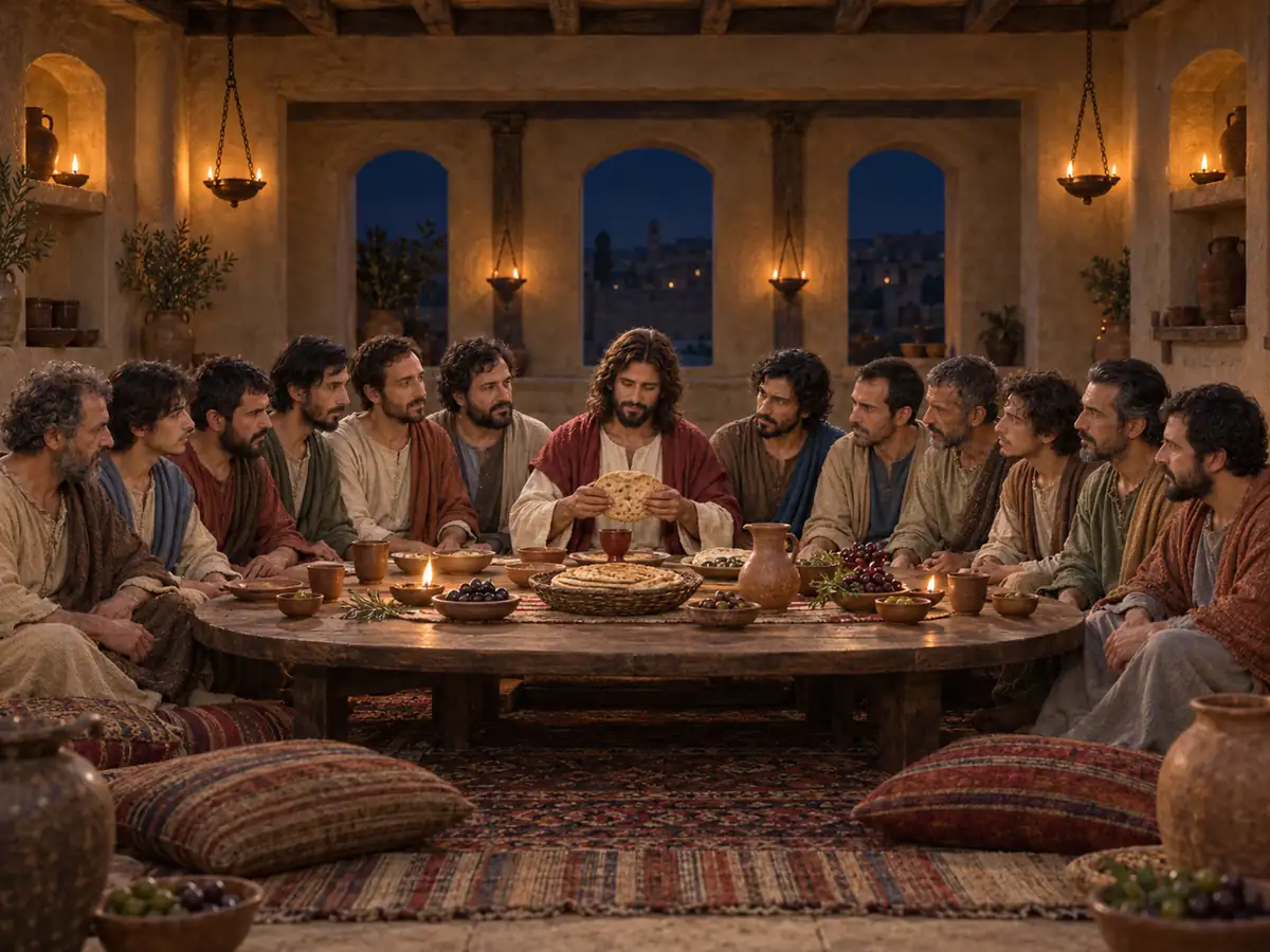 The Institution of the Eucharist, an artistic recreation