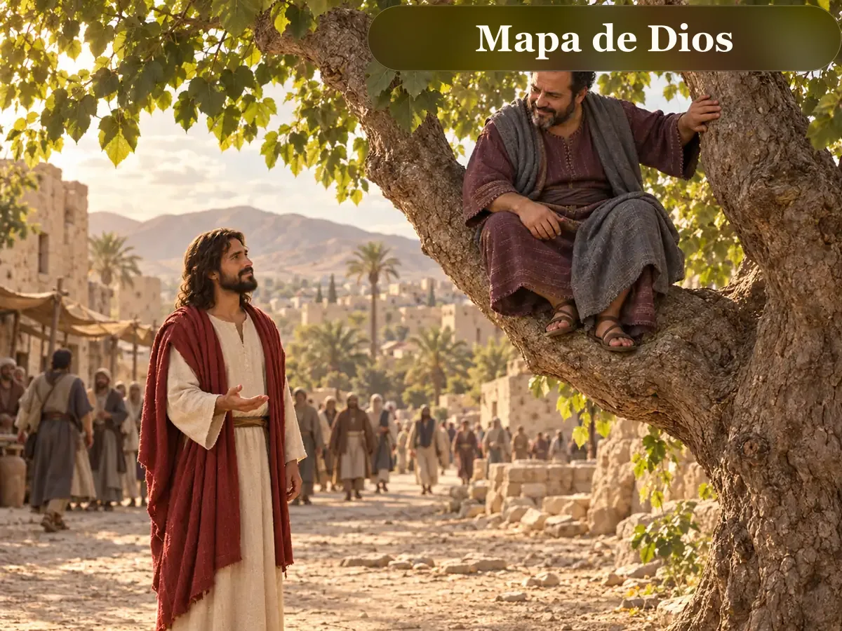 Zacchaeus, the man who climbed a tree: an artistic recreation