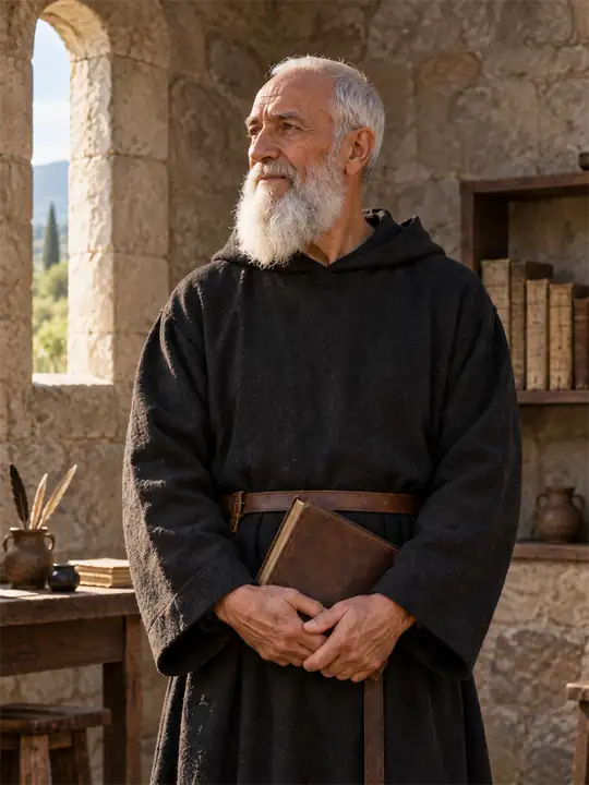 Saint Benedict, an artistic recreation