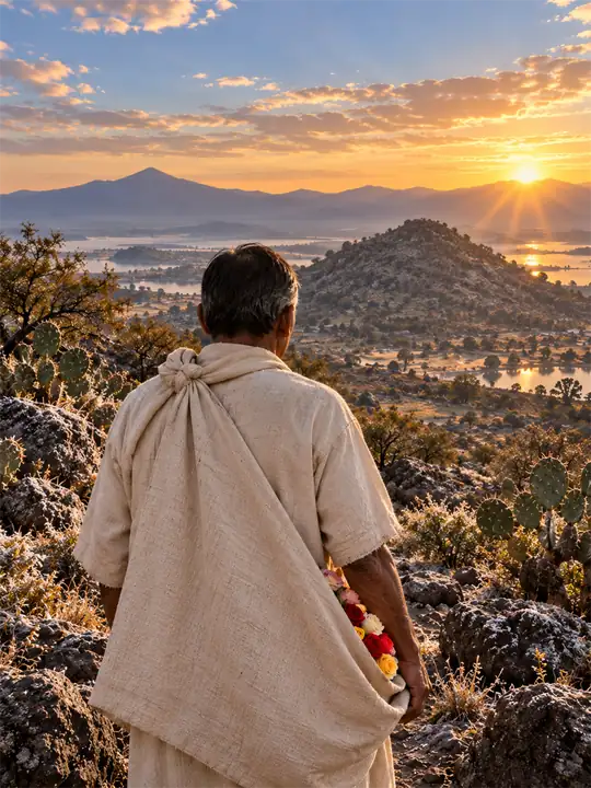 Saint Juan Diego, an artistic recreation